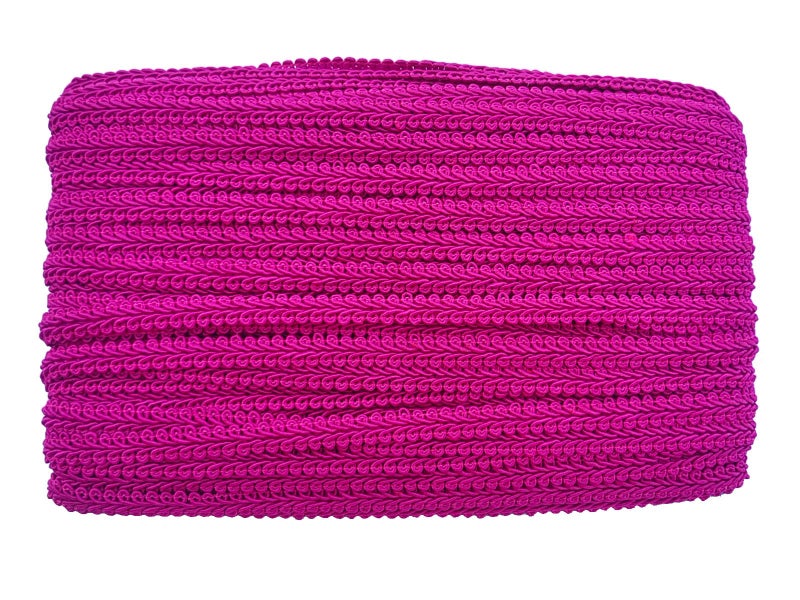 MONIDOOR 3/8 Inch Gimp Braid Trim 50 Yards for Upholstery Costume DIY Crafts (1303 Rose Red) - Image 1